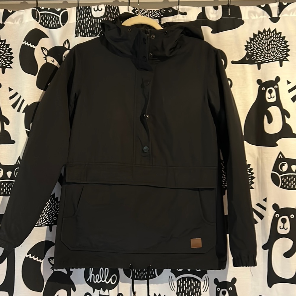 KAVU - Black Windbreaker with Kangaroo Pocket